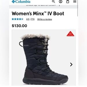 Womens Columbia Brown Minx Mid II Omni-Heat Waterproof Winter Boots size 9